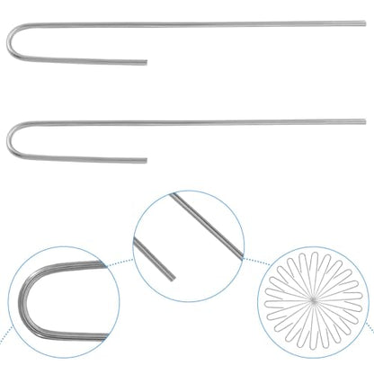 Silver Irrigation Drip Tubing Staples, 100 Pack, J Shape, 5 Inch