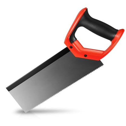 Auto Dynasty 12" Wood Handsaw, Dual Side Grinding Teeth Hand Saw with Non-Slip Comfort Grip for Sawing, Trimming, Gardening, Cutting Wood, Drywall, Plastic Pipes (Red) - style: 12“ Hand Saw