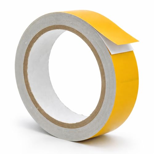 WOD Engineering Grade Retro Reflective Tape Yellow, 1 inch Wide x 30 ft. Outdoor Waterproof Safety Reflector for Autos, Bikes, Camper, RV, Boat Striping, and Traffic Signage Marking - color: Yellow, size: 1 Inch