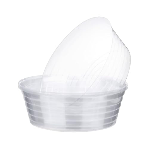 M METERXITY 10-Pack Plastic Plant Saucer, 13.4 Inch Clear Thin Plant Saucer Drip Tray for Indoor/Outdoor, Planter Liners Nursery Pots - size: 13.4 Inch