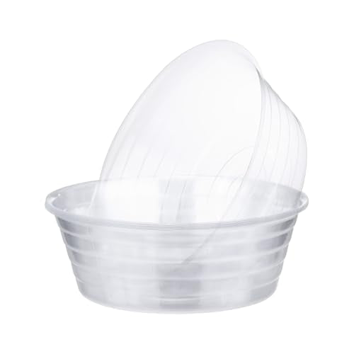M METERXITY 10-Pack Plastic Plant Saucer, 11 Inch Clear Thin Plant Saucer Drip Tray for Indoor/Outdoor, Planter Liners Nursery Pots - size: 11 Inch