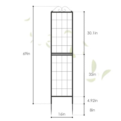 Zhongma Metal Garden A-Frame Trellises Heavy Duty Plant Support 77" H - size: 16"x 77"H A-Frame
