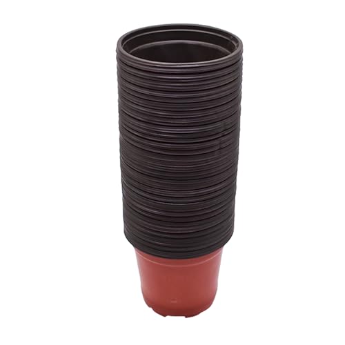 4.3 inch Plastic Plant Pots Seedling Cups 100 Pack Nursery Plant Pot Seedling Pots, Greenhouse pots for Cultivate Seeds, Growing containers for Plants - size: 4.3 inch