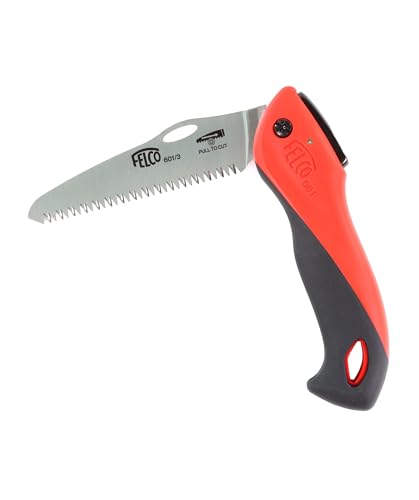 FELCO 601 Folding Pruning Saw – Compact Pull-Stroke Saw for Gardening & Vineyard Use | Tree Branch Cutter | Folding Handsaw with Chrome-Plated 4.7" Blade, Non-Slip Handle, Blade Lock, Swiss Precision