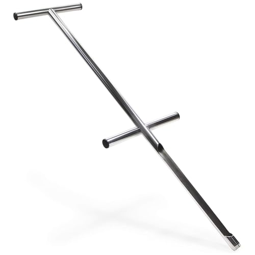 Varomorus Soil Sampler Probe 36" Stainless Steel Tubular T-Style Handle with Footsteps. - size: 36in