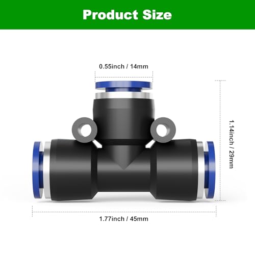 5/16 Inch Drip Irrigation Tee Connectors, Barbed T Fittings for 5/16" Tubing, Quick-Install Leak-Resistant Splitters for Garden & Drip Irrigation Systems, 15 Pack - style: 5/16 Inch Tee Connectors