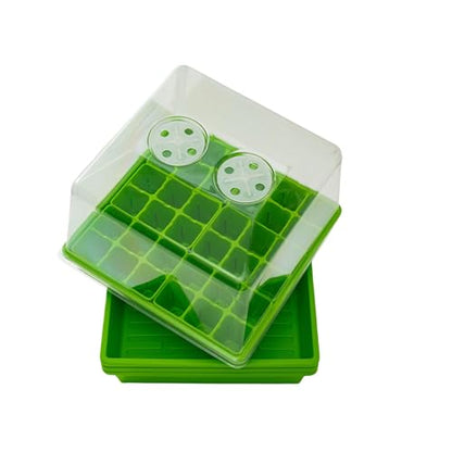 Bootstrap Farmer Countertop Seed Starter Kit in Green, Reusable 1010 Tray Bundle with Inserts and Humidity Dome - color: Green