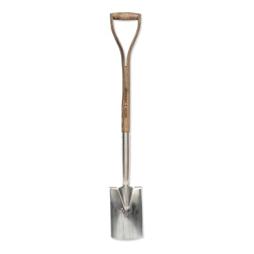 Spear & Jackson Traditional Stainless Border Spade, Mirror-Polished Stainless Steel Head, Weatherproofed Hardwood Shaft, Ergonomic Wishbone Handle - style: Border Spade