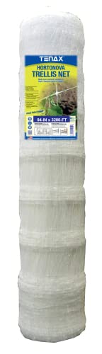 Tenax 5A160154 Hortonova Plant Trellis Net LM 94-in x 3,280-Ft White - size: 94" x 3,280'