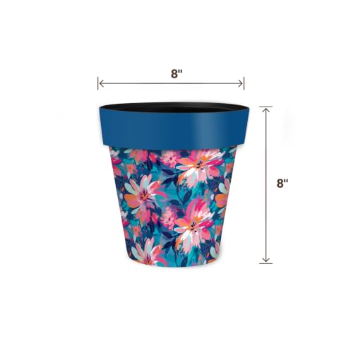 Briarwood Lane Everyday Planter 8.5" x 8.5" x 8.5" Abstract Floral Small Planter - color: Abstract Flor, size: Small