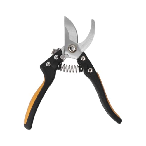 Limen 6.7 Inch Micro Tip Pruning Shears,SK5 High Carbon Steel Hand Pruners with Black Yellow Ergonomic Handles for Bonsai Floral Houseplant Trimming