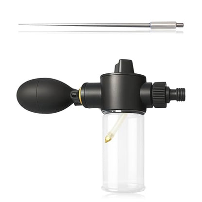 Diatomaceous Earth Powder Duster, 100ML Manual Bulb Duster with Adjustable Flow Control, Handheld Powder Applicator for Pollination, Garden, Greenhouse, Orchard and Indoor Use