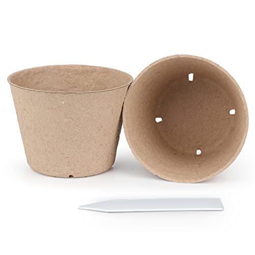 homenote 60 Pcs 4 Inch Peat Pots,Nursery Plant Pots,Seed Starting Pots - size: 4 Inch