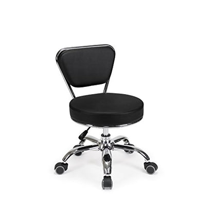 MAYAKOBA Dayton Garage Rolling Seat (Black) Pneumatic, Short Stool with Adjustable Height 13"-15", Perfect for Garage Task, Home Cleaning, Bathroom Short Seat, Technician Task - color: Black