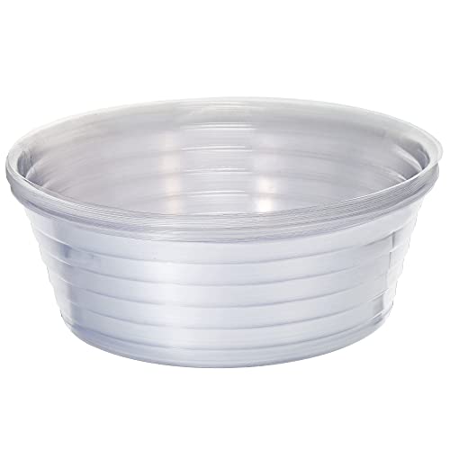 MECCANIXITY Plant Pot Saucer 13.4 Inch Plastic Round Flower Drip Tray for Indoor Outdoor, Clear Pack of 20 - size: 34x11.5cm