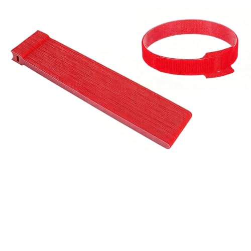 60Pcs 12 inch Christmas Garland Ties Adjustable Holiday Garland Hanger Nylon Garden Plant Cable Strap for Wreath Garland Christmas Tree Door Banister Railing Stairway Decoration(60, Red) - color: Red