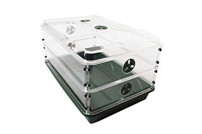 EarlyGrow 93807 Domed Propagator, 2 Height Extenders, Green - size: 2 Side Extenders with no Clip Set