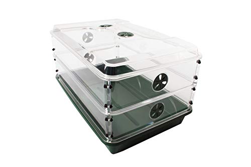 EarlyGrow 93807 Domed Propagator, 2 Height Extenders, Green - size: 2 Side Extenders with no Clip Set