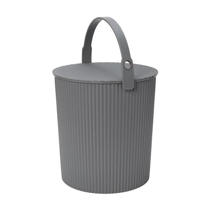 Hachiman Extra Large Bucket, 5.3 Gallon Heavy Duty Bucket with Lid & Handle - color: New Grey, size: Extra Large
