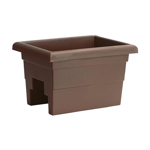 Root & Vessel Countryside Railing Planter Box, 16 Inch, Brown - color: Brown, size: 16 Inch