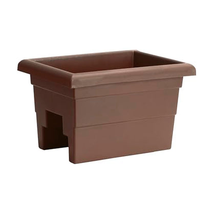 Root & Vessel Countryside Railing Planter Box, 16 Inch, Brown - color: Brown, size: 16 Inch