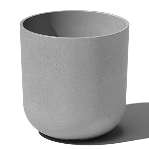 Veradek Mason Series Lima Planter - Large Round Outdoor Planter - color: Gray, size: 10 inches
