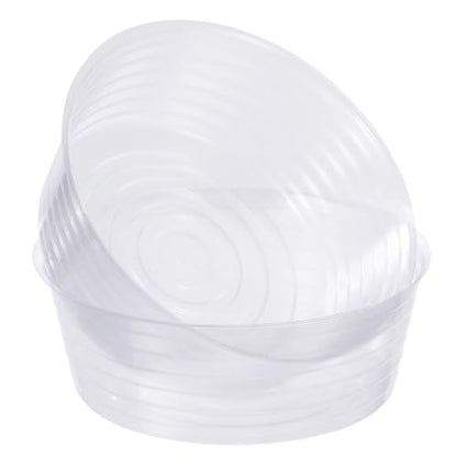 M METERXITY 5 Pack Planter Saucers - Thin Plastic Plant Tray Flowerpot Drip Trays Round Apply to Outdoor/Garden (10 Inch, Clear) - size: 10 Inch