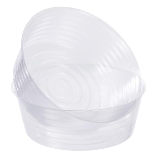 M METERXITY 5 Pack Planter Saucers - Thin Plastic Plant Tray Flowerpot Drip Trays Round Apply to Outdoor/Garden (10 Inch, Clear) - size: 10 Inch