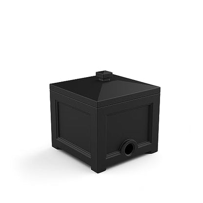 Mayne Fairfield Garden Hose Bin - Black - 17in L x 17in W x 18in H - Holds up to 100 ft. of standard garden hose (5858-B) - color: Black
