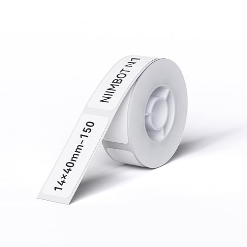 NIIMBOT Thermal Transfer Labels 0.55''x1.57'', Only for N1(B18) Label Maker - color: 0.55''×1.57''-white