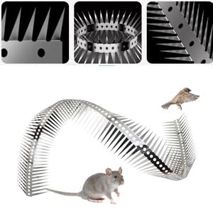 Anti-Climb Spikes for Raccoon & Bird Protection - Heavy-Duty Stainless Steel Barrier Nails for Fence, Roof, Trees | Outdoor Animal Climb Prevention (2PCS) - color: 2PCS