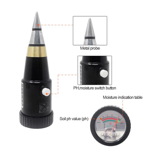 Soil Meter, VT-05 Soil Soil Tester Hygrometer Portable Plant Water Monitor for Garden Farms Lawns Potted Plants Indoor Outdoor