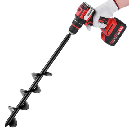 ERYTLLY Bulb Planter, Auger Spiral, Garden Planter Tool 2.5 x 16.5 inch,Rapid Umbrella Hole Digger for Planting Bulb Seedlings Bedding Tulips, and Digging Weeds Roots - size: 2.5*16.5 inch