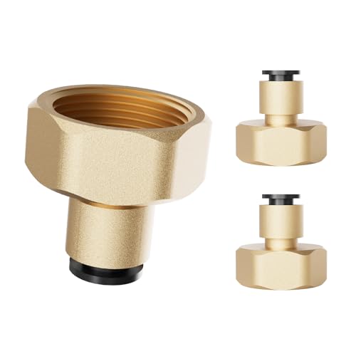 1/4 Inch Brass Drip Irrigation Connector, Barbed Brass Fitting for 1/4" Tubing, Leak-Resistant Adapter for Garden & Drip Irrigation Systems, 2 Pack - style: 1/4 Inch Brass Connector