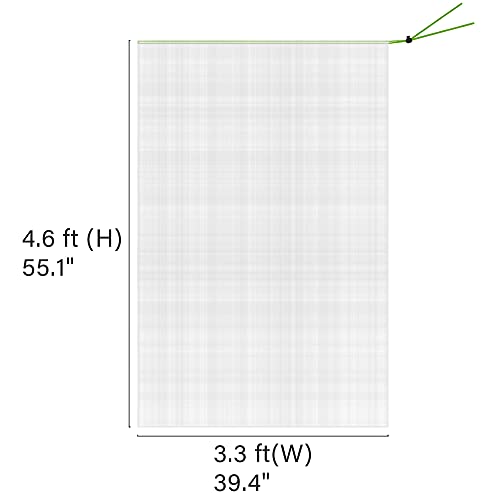 MR FIVE 3 PCS Large Drawstring Plant Covers,Bird Barrier Netting Mesh with Drawstring,Reusable Garden Netting Mesh with Drawstring,Plant Cover for Protect Fruit Tree Vegetable Flower,4.6 ftX 3.3 ft