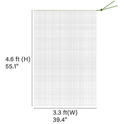 MR FIVE 3 PCS Large Drawstring Plant Covers,Bird Barrier Netting Mesh with Drawstring,Reusable Garden Netting Mesh with Drawstring,Plant Cover for Protect Fruit Tree Vegetable Flower,4.6 ftX 3.3 ft