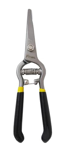 Forged Needle Nose Precision Clippers, Grape Vegetables Flowers Pruning Shear, Ergonomic handle with Soft Grip, Straight Blade Harvesting Scissors 8-Inch (Straight) - style: Straight