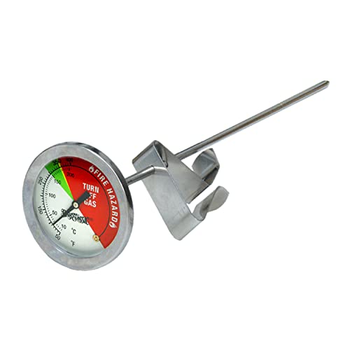 Bayou Classic - Stainless Steel Thermometer - Reusable Fry and Soup Thermometer for Cooking