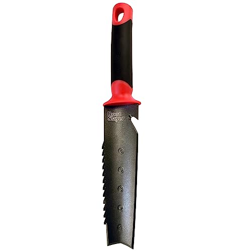 Root Slayer 16211 Heavy Duty Soil Knife, Red - style: Contemporary