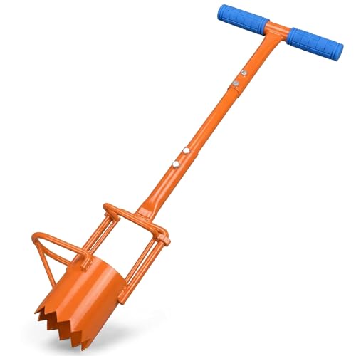 Bulb Planter Tool ,long planter | 5-in-1 Lawn bulb Auger for Planting Bulbs & Sod Cutting | for Tulips bulbs, Daffodil bulbs, Iris | Easy Digging Holes | Save Time & Back Strain (Bulb planter-middle)