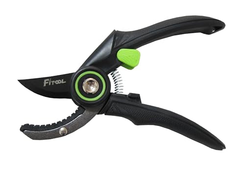 Professional Secateurs, with Super Sharp SK5 Steel Blades, Gardening Hand Clippers Pruners, Garden Trimming Scissors, Pruning Shears 8-Inch (Anvil) - style: Anvil