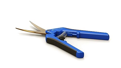 Happy Hydro Trimming Scissors - Curved Tip - Titanium Coated Blades with Spring-Loaded Comfort Grip Handles - 2 Pack - size: 2 Pack