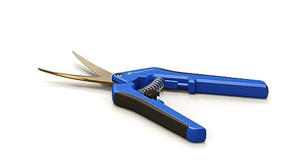 Happy Hydro Trimming Scissors - Curved Tip - Titanium Coated Blades with Spring-Loaded Comfort Grip Handles - 2 Pack - size: 2 Pack