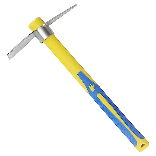 2 PCS Garden Hoe Tools, Stainless Steel Cultivator Hand Tiller and Hand Pick Axe with Fiberglass Handle, Pick Mattock Hoe for Planting Digging Weeding Gardening - size: Cultivator Hoe 2PCS