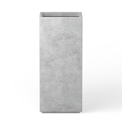 Kante Accent Column Square Pale Gray Concrete Planter 23.6" H, Outdoor - color: Natural Concrete, size: 23.6" H