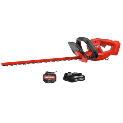 CRAFTSMAN V20 Cordless Hedge Trimmer with Battery and Charger Included, 20 in. Blade, Rechargeable Bush Trimmer Cordless, Lightweight (CMCHT810C1) - style: 20V Trimmer Kit