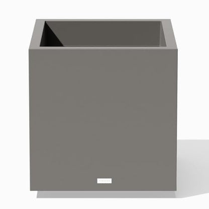 Veradek Block Series Cube Planter - Square Outdoor Planter - color: Gray, size: Medium