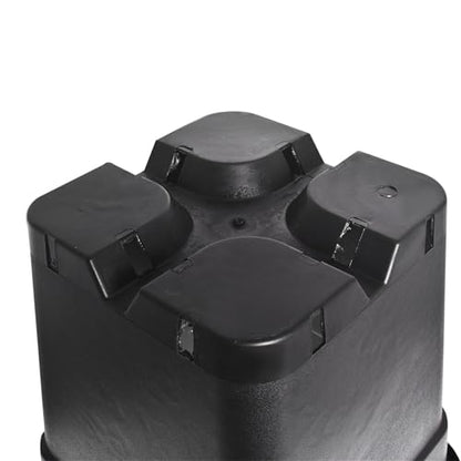 Plant Nursery Pot 10-Pack 3 Gallon Square Plastic Garden Planter Pots Flower Seedling Injection Molded Container Seed Starting Pot Set for Indoor Outdoor Plants Seedlings Vegetables Black