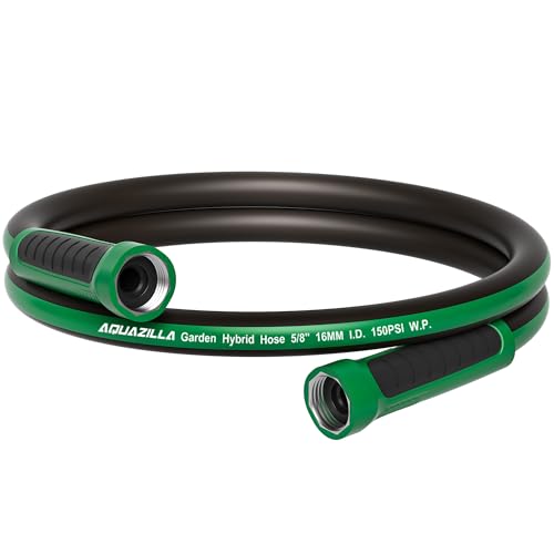 Garden Lead-in Hose 6ft x 5/8" Leader Hose with Female/Female 3/4" Fittings, Leak-Free/Rust-Proof Aluminum Connectors, Short Water Hose for Hose Reel Connecting. - size: 6FT Double Females