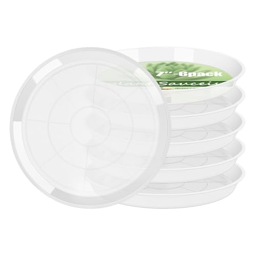 6Pack Plant Saucer, 3 5 7 9 11 13 15 17 19 21 in Plastic Plant Tray - size: 7 Inch